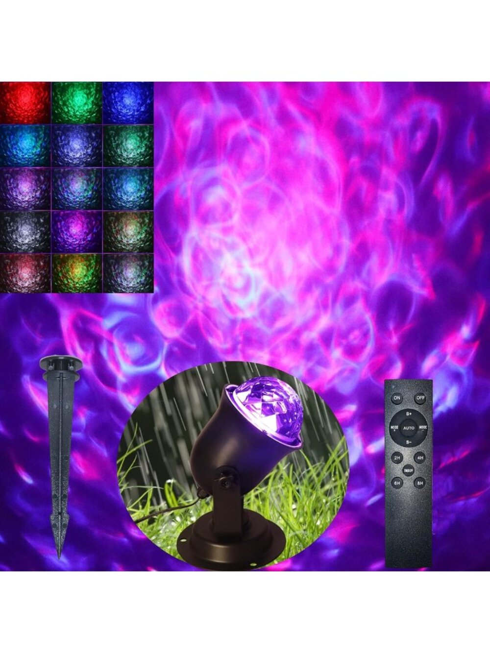 15-Color Outdoor Projector Lights for Christmas & Halloween - Waterproof